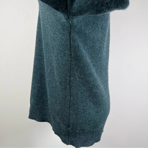 Lord Jeff 100% Virgin Lambswool Sweater Women's M Australian Blue/Grey V Neck - Picture 9 of 15